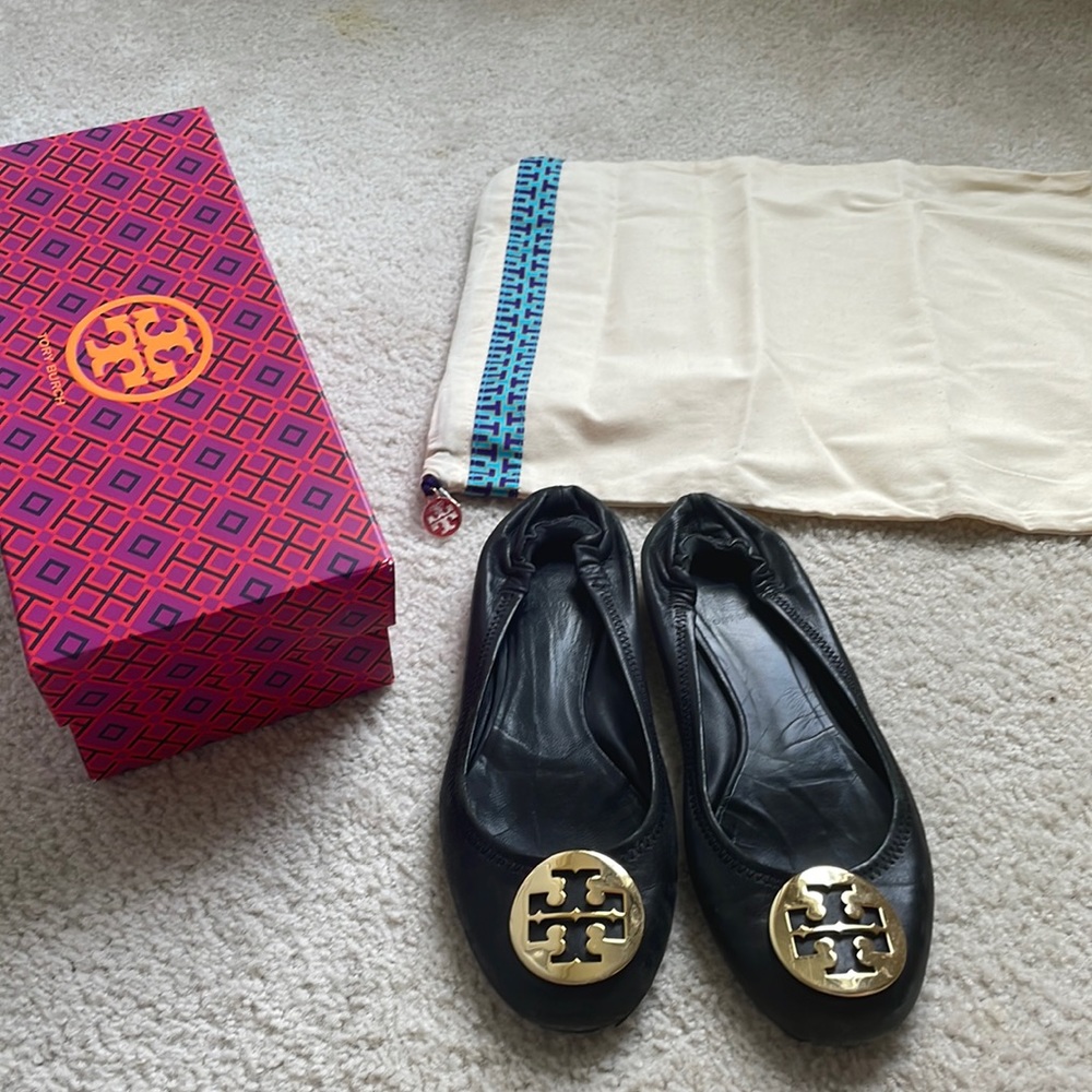 Tory Burch Minnie Travel Ballet Flats with Metal Logo